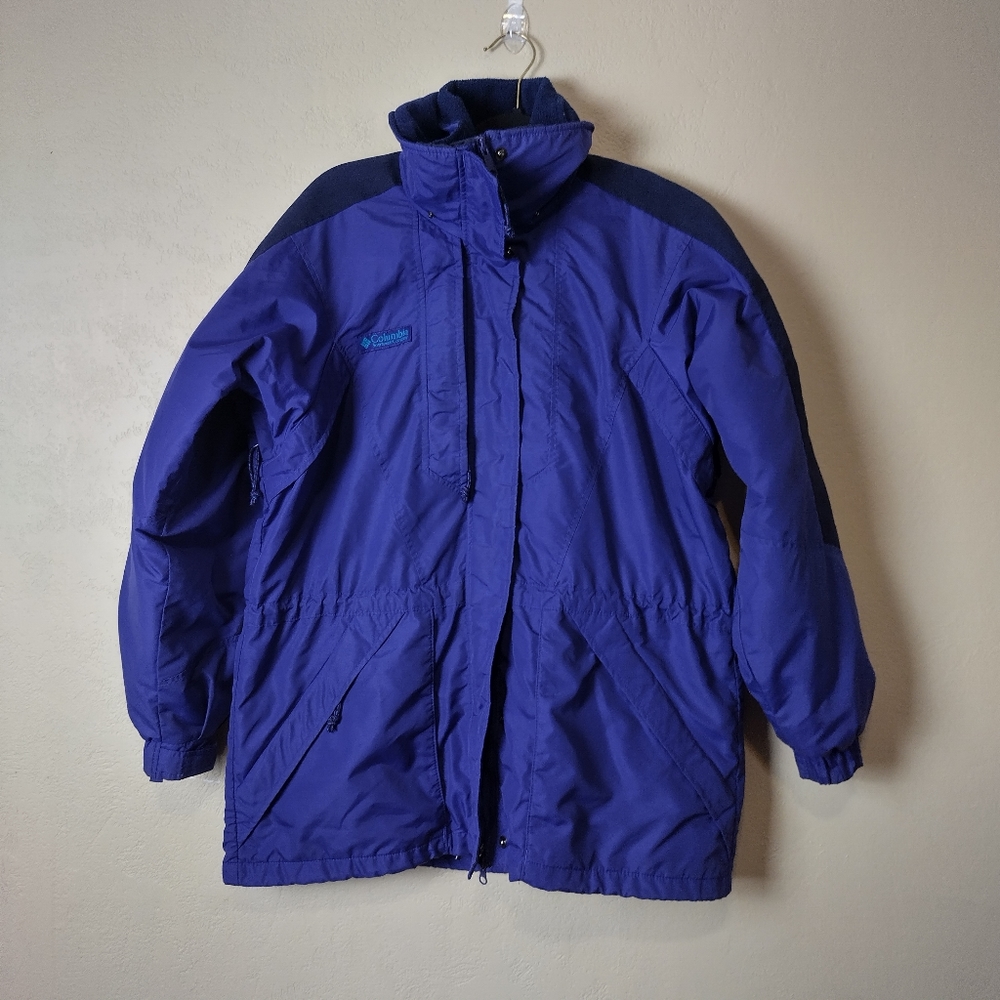 Columbia Ski & snow Jacket Womens Size small Blue Full‎ Zip Pocketshe
